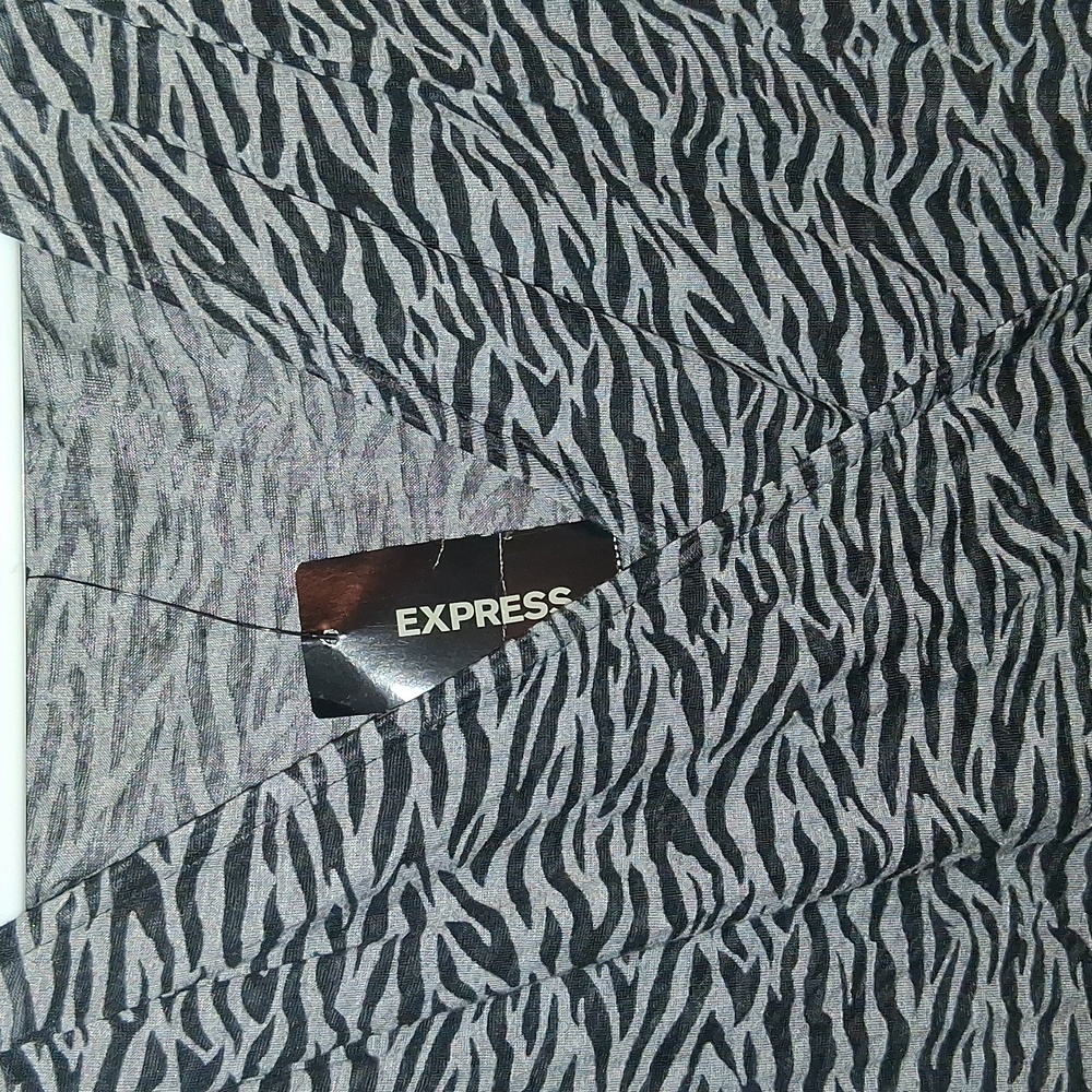 Express Zebra Patterned Black Dress - Picture 2 of 2